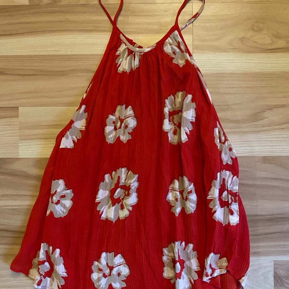 Red and tan floral tank from Nordstrom